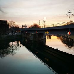 Bridge over river in city