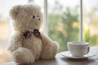 Close-up of stuffed toy on table