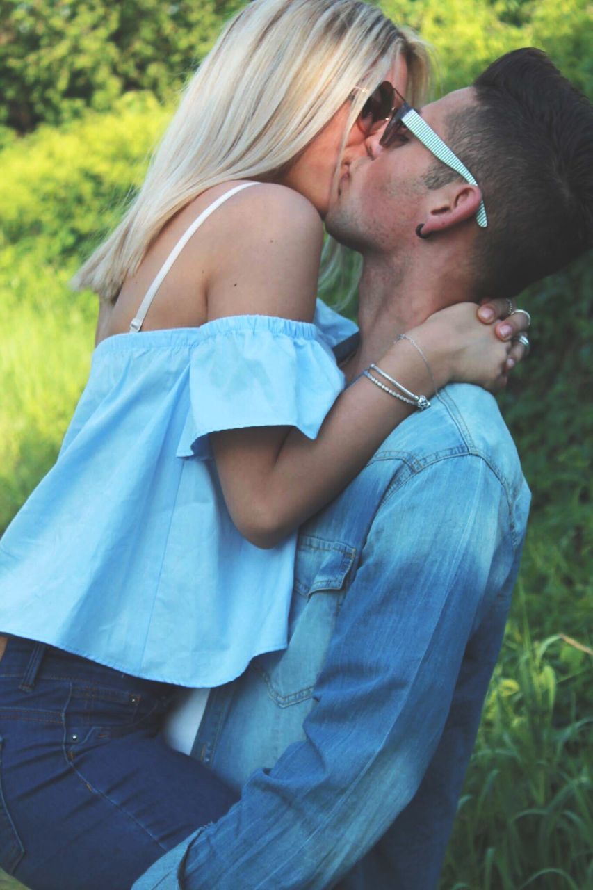 two people, love, togetherness, adult, bonding, adults only, outdoors, people, blond hair, real people, men, women, day, young adult, young women, nature, beautiful woman, couple, close-up