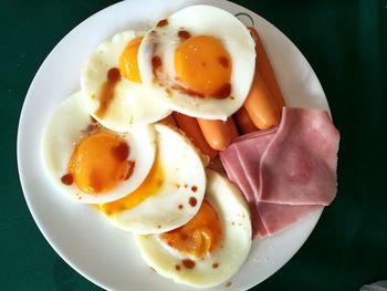 Directly above shot of breakfast on plate