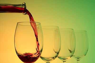 Close-up of wine glass