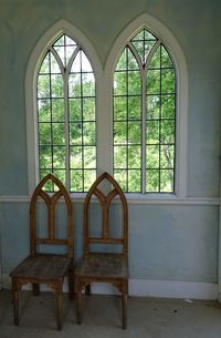 Interior of abandoned building