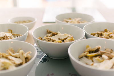 Close-up of food on table