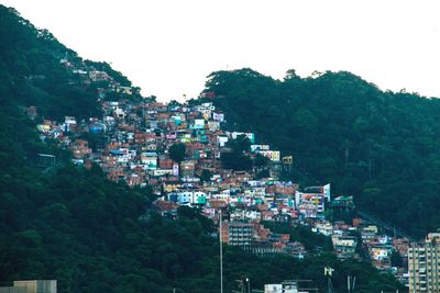 High angle view of townscape against sky