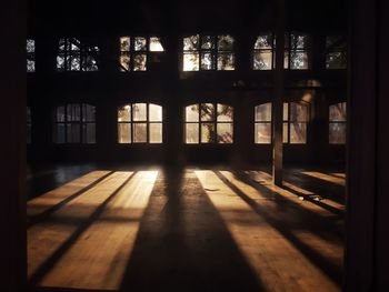 Sunlight streaming through window of house