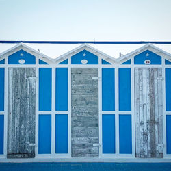 Exterior of building against clear blue sky