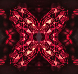 Digital composite image of illuminated decoration