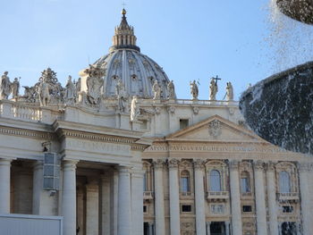 Low angle view of cathedral against clear sky