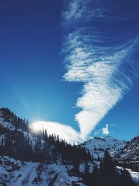 Scenic view of snow covered landscape against sky