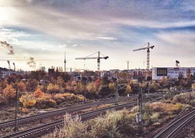 View of railway tracks against sky