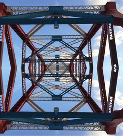 Low angle view of bridge against sky