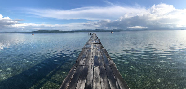 Panoramic view of sea against sky