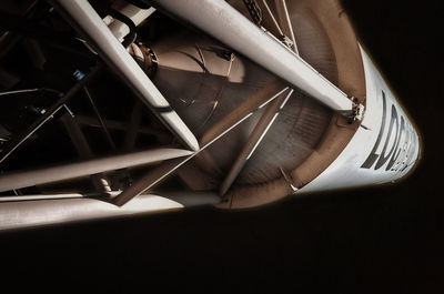 High angle view of electric lamp on table