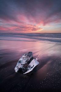 Scenic view of sea during sunset