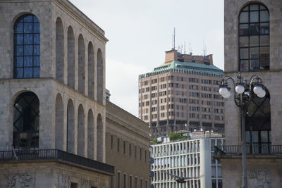 Low angle view of buildings against sky