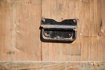 Close-up of old wooden door