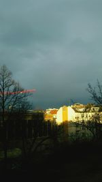 Building against cloudy sky