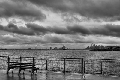 Pier over sea against sky