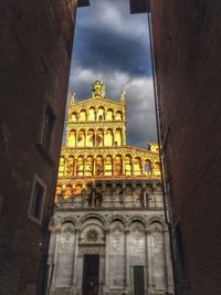 Low angle view of building against sky