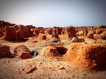 Rock formations in desert