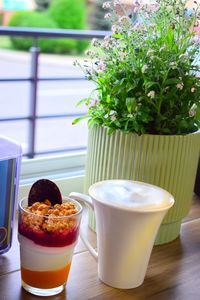 Close-up of food on table