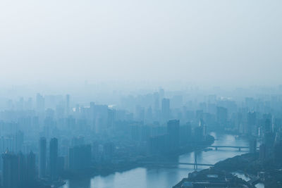 Buildings in city against sky