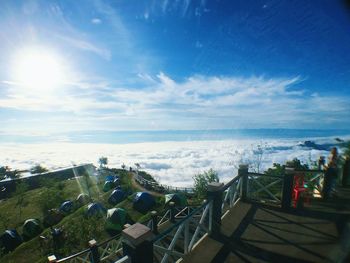 Panoramic view of trees against sky
