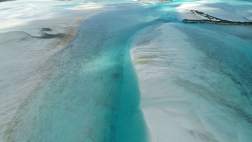 High angle view of sea waves