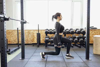 Man exercising in gym