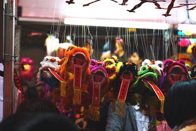 People at market stall