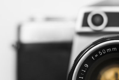 Close-up of camera