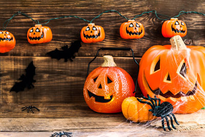 View of pumpkins for sale