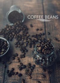 High angle view of coffee beans on table