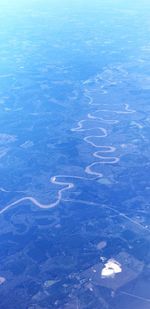 High angle view of aerial view of sea