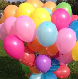 Multi colored balloons