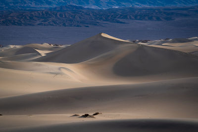 Scenic view of desert during winter