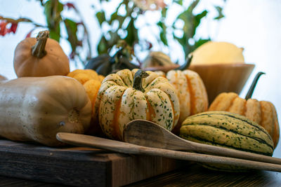 Close-up of fruits on table