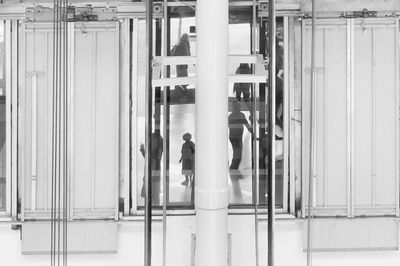 The elevator in a mall and the people around it. sidoarjo-indonesia, 26 march 2017 