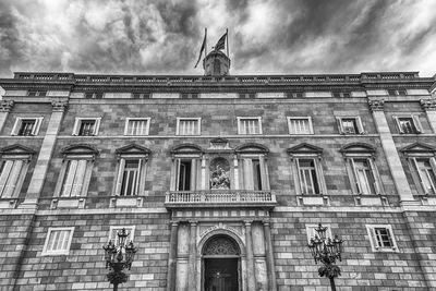 Low angle view of building against sky