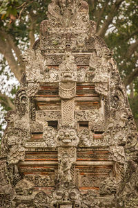 Close-up of sculpture