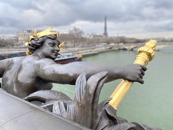 Low angle view of man sitting on boat