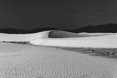 Scenic view of desert against sky