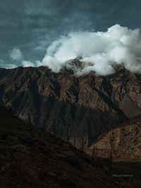 Scenic view of arid landscape against sky