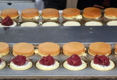 Close-up of cupcakes on table