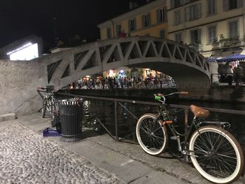 Bicycle parked in a city