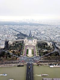 High angle view of city