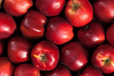 Full frame shot of apples in market