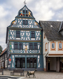 Picturesque german medieval colorful architecture in bad camberg, hesse, germany