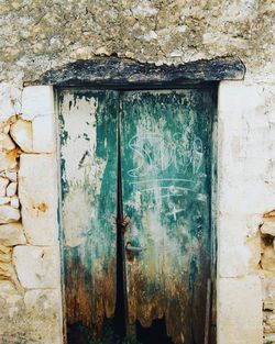 Close-up of closed door