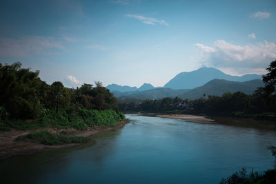 Scenic view of river against sky